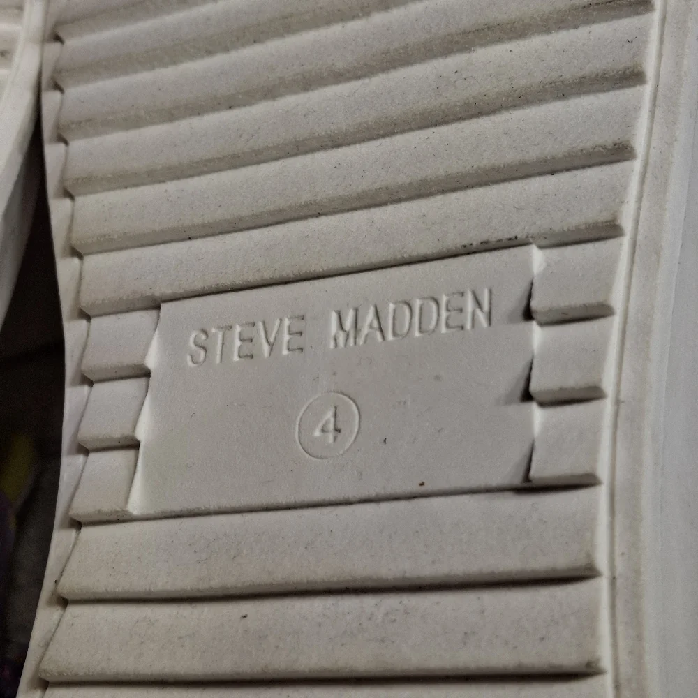 Steve Madden Charly Girl Youth Woven Multi Pastel Lace-Up Sneakers   Kids Size 4 - Picture 15 of 16